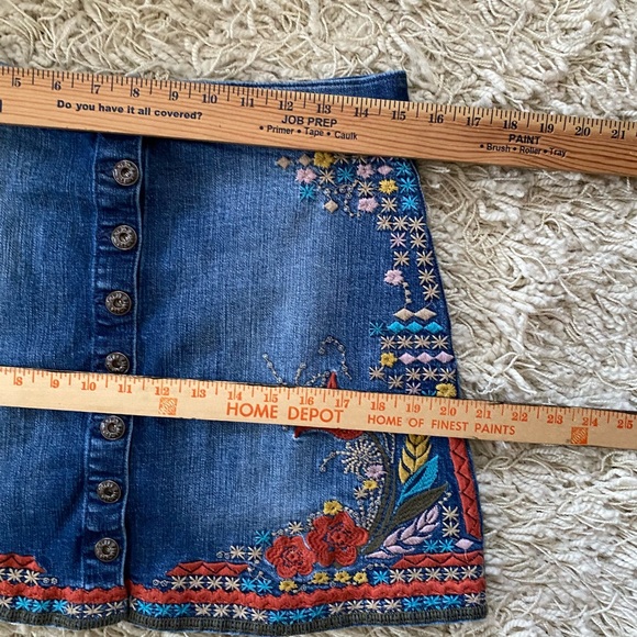Sneak Peak Denim Embroidered Skirt - Picture 14 of 14